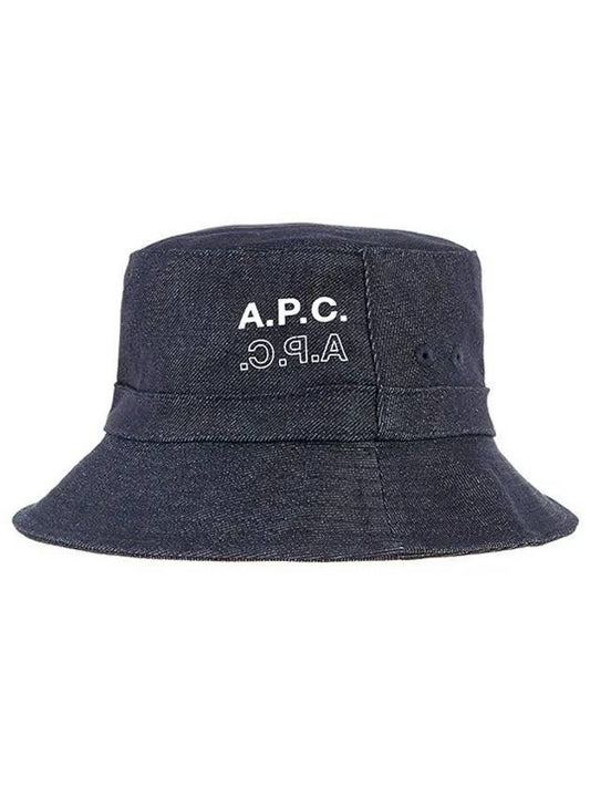 Bob Mark Denim Bucket Hat Indigo - A.P.C. - BALAAN.