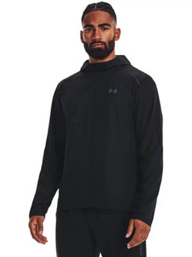 Men's UA Storm Run Hooded Jacket Black - UNDER ARMOUR - BALAAN 5