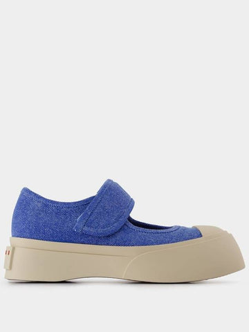 Mary Jane Sneakers - Marni - Cotton - Blue - MARNI - BALAAN 1