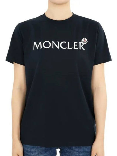 Kids lettering logo wappen short sleeve navy 8C00003 89AFV 778 12 14A Adults can wear - MONCLER - BALAAN 2