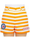 Women's Airline Border Shorts Orange - HORN GARMENT - BALAAN 7