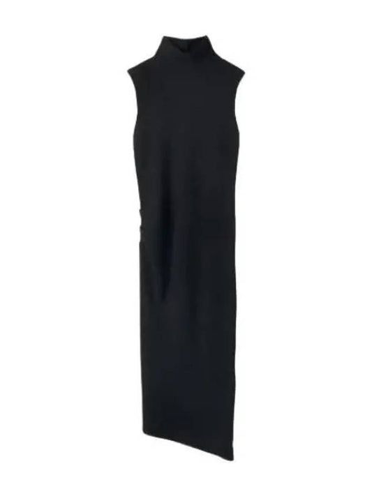 High neck sleeveless knit dress black one piece - HELMUT LANG - BALAAN 1