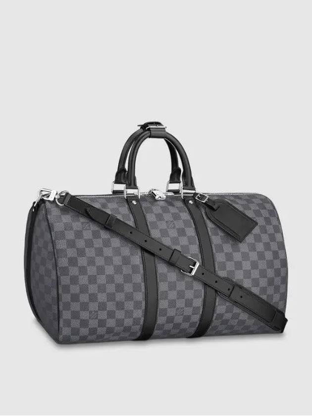 Keepall 45 Bandouliere Damier Canvas Duffel Bag Grey - LOUIS VUITTON - BALAAN 2