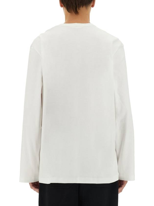 Embroidery Logo Long-Sleeved T-Shirt White - HELMUT LANG - BALAAN 8