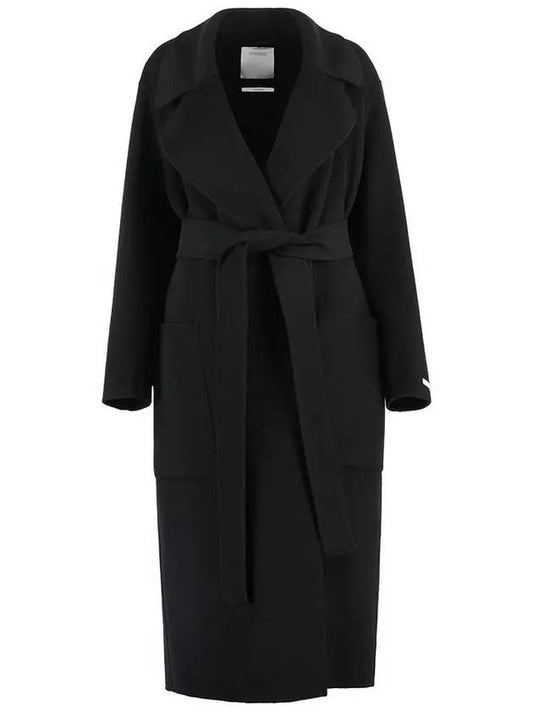 Veleno Virgin Wool Coat Black 22016031600 013 - MAX MARA - BALAAN 1