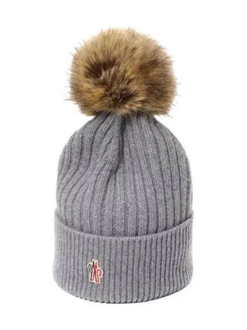 logo patch foam beanie - MONCLER - BALAAN 1