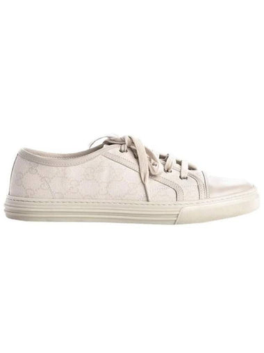 GG Supreme Cotton Washed Low Top Sneakers White - GUCCI - BALAAN 1