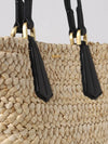 Panierm Straw Tote Bag Black Beige - MAX MARA - BALAAN 5