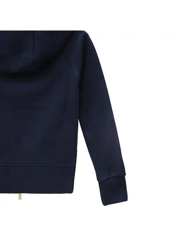 Engineered 4-Bar Stripe Loopback Jersey Knit Zip Up Hoodie Navy - THOM BROWNE - BALAAN 9