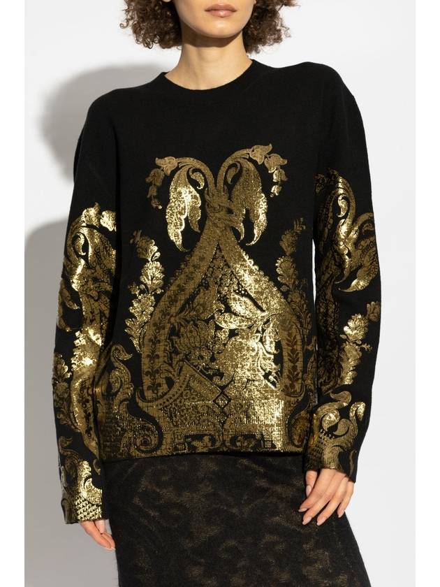 Etro Sweater With Shimmering Print, Women's, Black - ETRO - BALAAN 3