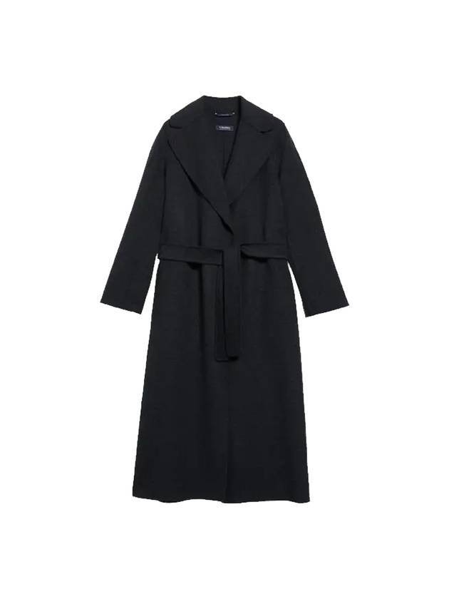 Poldo Wool Robe Style Single Coat Dark Grey - MAX MARA - BALAAN 1