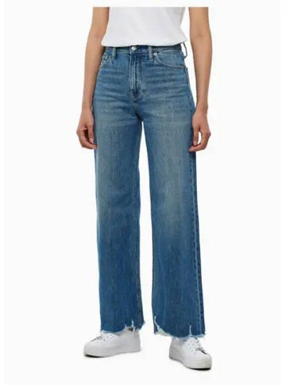 Jeans High Rise Wide Jeans Mid Blue - CALVIN KLEIN - BALAAN 2