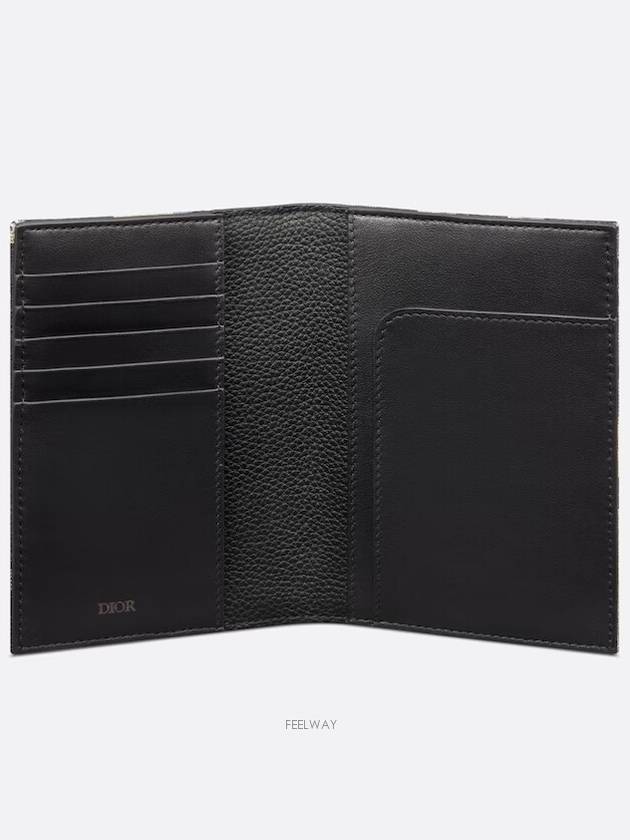 Passport Cover Beige Black Maxi Dior Oblique Jacquard - DIOR - BALAAN 3