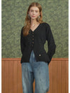 Redolence V-neck Line Cardigan Black - MICANE - BALAAN 2