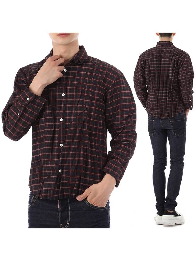 Check Pleated Long Sleeve Shirt - BALENCIAGA - BALAAN.