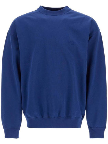 blue cotton crewneck sweatshirt for men - Y-3 - BALAAN 1