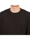 Compass Badge Ribbed Cotton Knit Top Black - STONE ISLAND - BALAAN 6