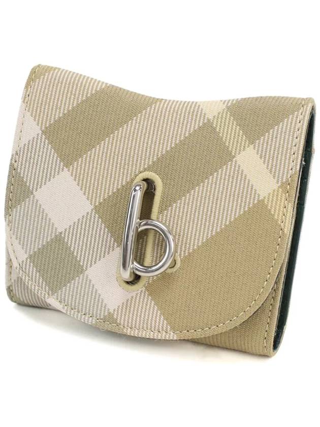 Rocking Horse Check Half Wallet Beige - BURBERRY - BALAAN 4