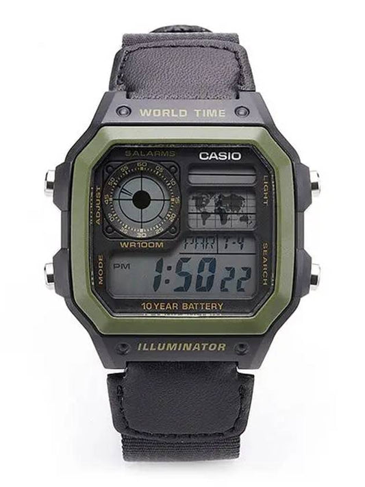 Watch AE 1200WHB 1BVDF AE 1200WHB 1B Digital Sports Men's NATO Watch - CASIO - BALAAN 1