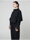 Pocket Crop Long Sleeve Shirt Black - ATHPLATFORM - BALAAN 2