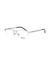 Square Titanium Glasses Silver - MONTBLANC - BALAAN.