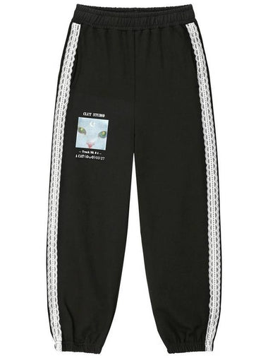 Race Cat Jogger Track Pants Black - CLUT STUDIO - BALAAN 1