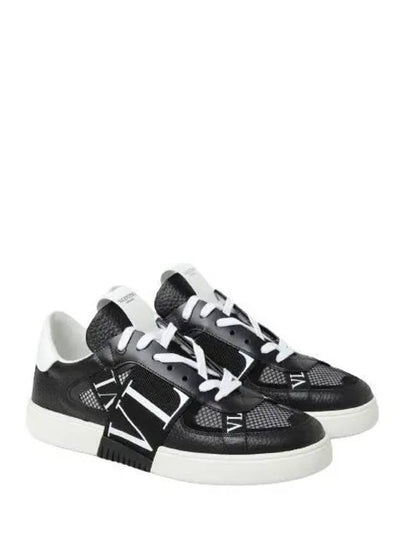 VL7N Logo Label Weaving Band Low Top Sneakers Black - VALENTINO - BALAAN 2