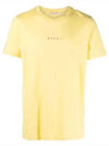 Classic Logo Print Cotton Short Sleeve T-Shirt Lemon - MARNI - BALAAN 2