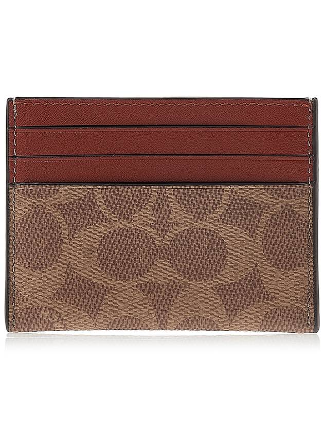 Men's Signature Card Holder 936 TAN RUST - COACH - BALAAN 3