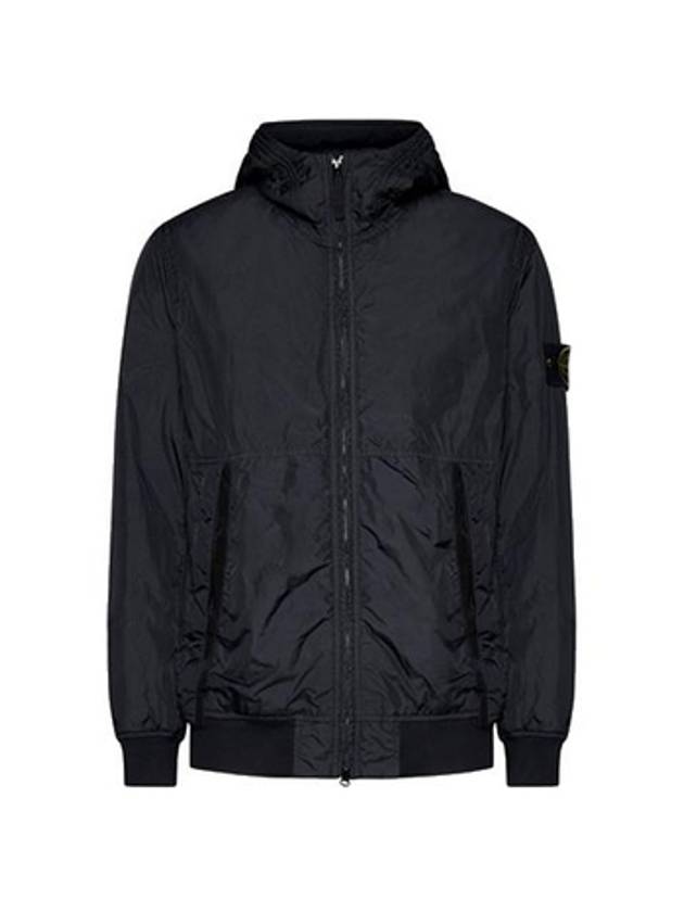 Men's Garment Dyed Crinkle Reps Recycled Nylon Primaloft TC Hooded Jacket Black - STONE ISLAND - BALAAN 2