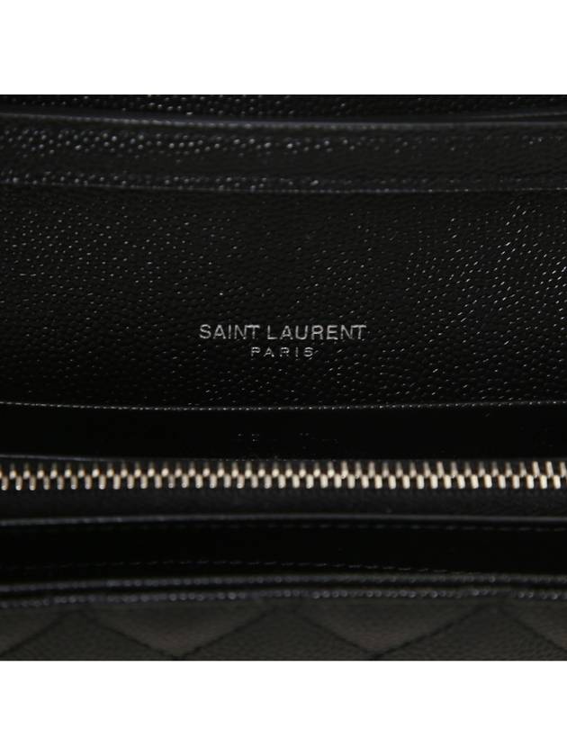 Matelasse Monogram Chain Cross Bag Black - SAINT LAURENT - BALAAN 5