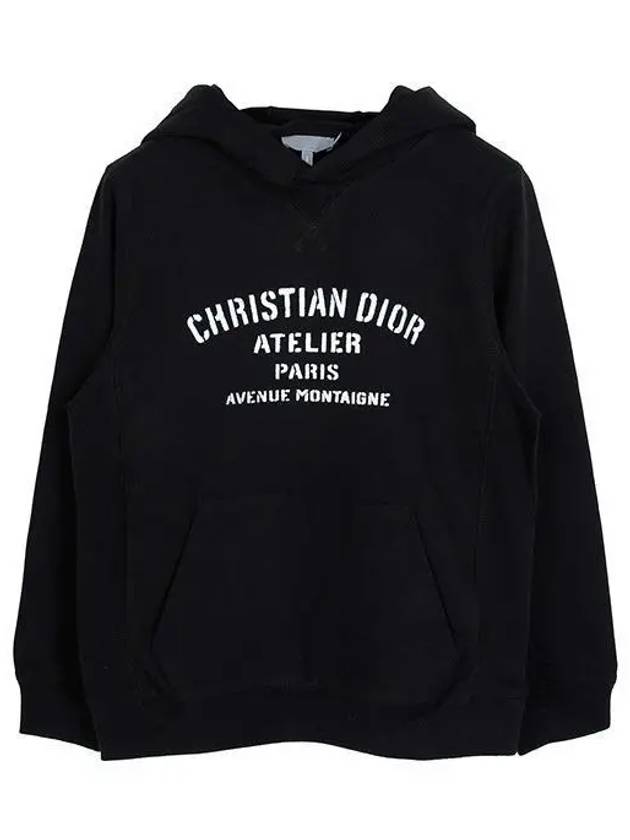 KIDS Black Logo Hooded Sweatshirt 1SBK23SWEA Y900 271947 1103368 - DIOR - BALAAN 1