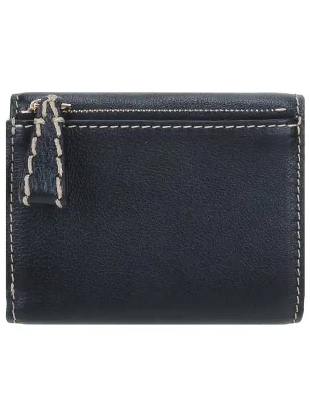 Edith Small Tri-Fold Buffalo Leather Half Wallet Black - CHLOE - BALAAN 5