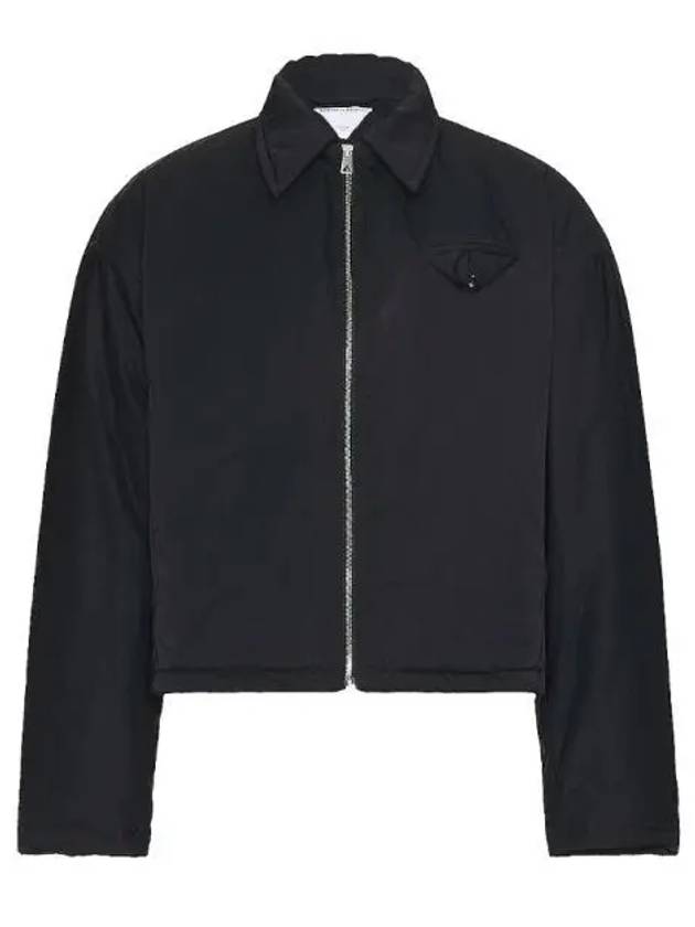 Puffer Blouson Tech Nylon Zip Up Jacket Black - BOTTEGA VENETA - BALAAN 2