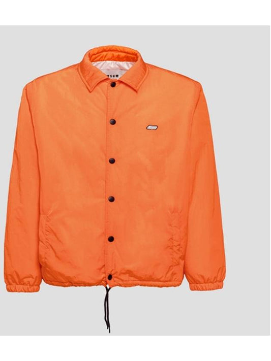 Logo Button Windbreaker Orange - MSGM - BALAAN 1