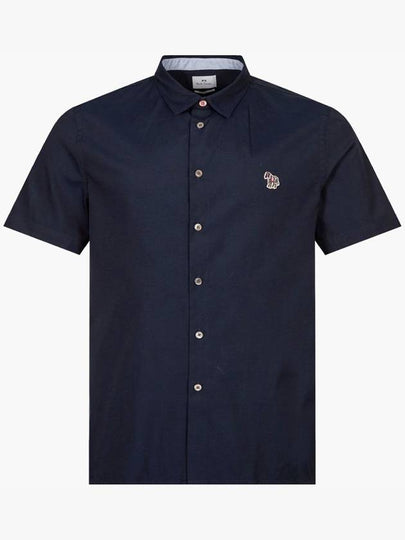 Zebra Patch Casual Fit Short Sleeve Shirt Ink Blue - PAUL SMITH - BALAAN 2