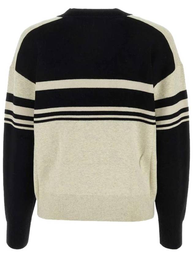 Callie Crew Neck Knit Top White Black - ISABEL MARANT ETOILE - BALAAN 3