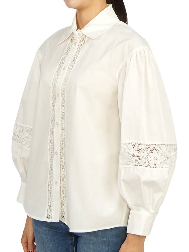 Women's Samuele Cotton Shirt White - MAX MARA - BALAAN 3