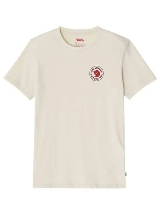87313 113 1960 Logo Chalk White Men's Short Sleeve T-Shirt - FJALL RAVEN - BALAAN 1