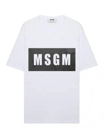 Box Logo Short Sleeve T Shirt Men s Tee - MSGM - BALAAN 1