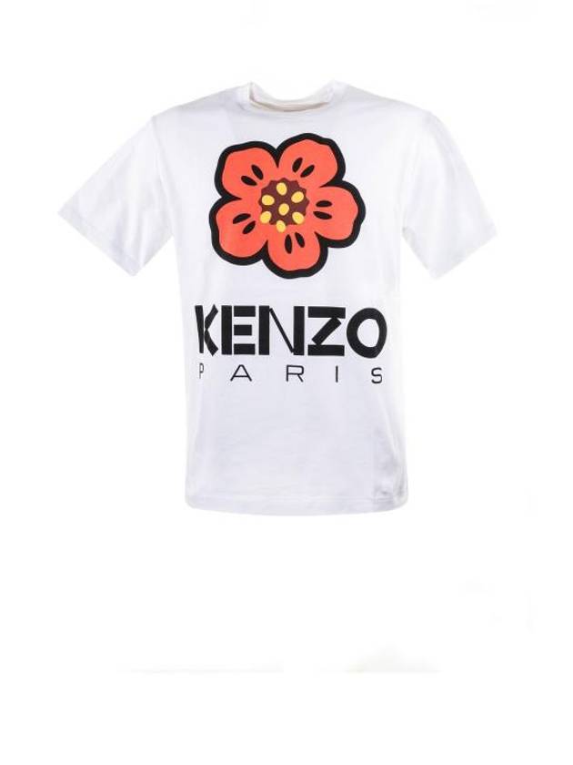 Boke Flower Short Sleeve T-Shirt White - KENZO - BALAAN 2