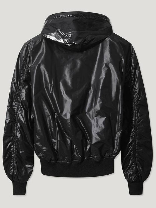 Black GLOSSY layered MA 1 jumper - IRO - BALAAN 2