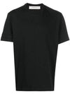 Embroidered Logo Crew Neck Short Sleeve T-Shirt Black - GOLDEN GOOSE - BALAAN 2