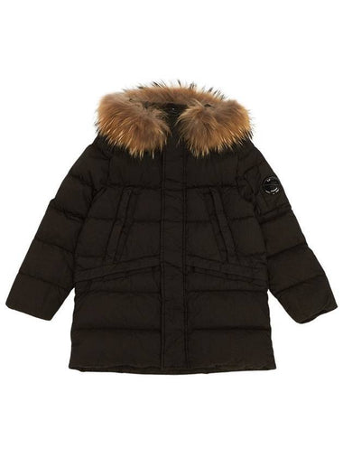 Kids U16 M.T.T.N. Goggle Down Parka Black - CP COMPANY - BALAAN 1