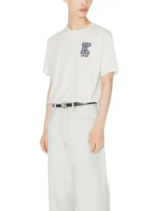 K Crest Cotton Short Sleeve T-Shirt White - KENZO - BALAAN 2