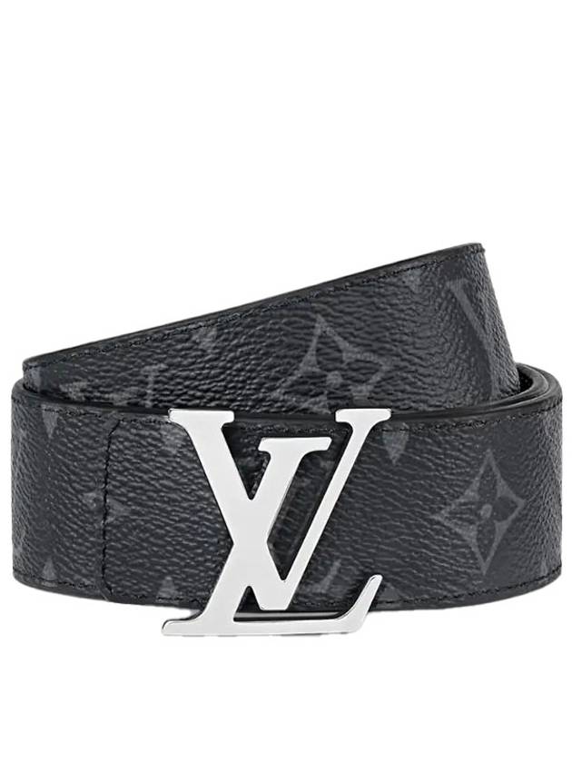 Silver Hardware Reversible Leather Belt Black - LOUIS VUITTON - BALAAN.