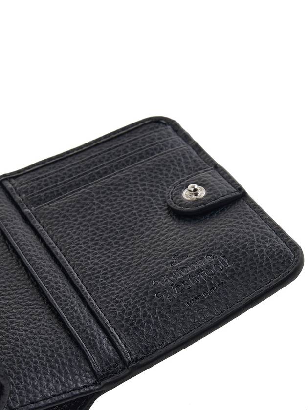 Re-Vegan Silver Logo Half Wallet Black - VIVIENNE WESTWOOD - BALAAN 9