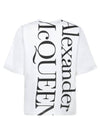 Logo Print Cotton Short Sleeve T-Shirt White - ALEXANDER MCQUEEN - BALAAN 1