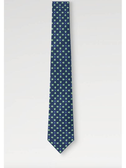 Tie Monogram LV Turtle Silk Navy M94858 - LOUIS VUITTON - BALAAN 2