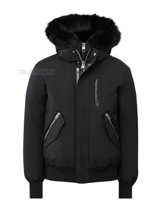 Men's DIXONBX DixonBX Hooded Padded Jumper Black Black Fur - MACKAGE - BALAAN 1